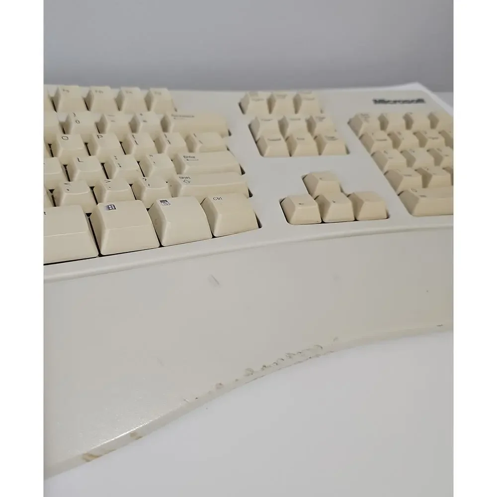 Vintage Microsoft Ergonomic Natural Keyboard 58221 Made in USA Windows
